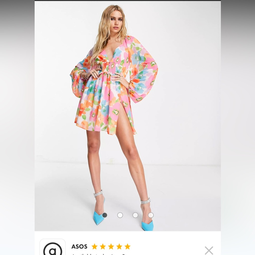 ASOS design floral mini dress